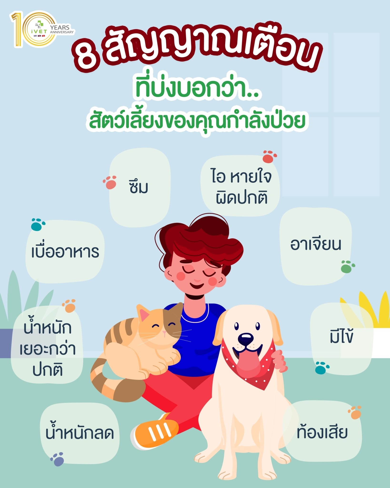 สัญญาณเตือนที่บอกว่าสัตว์เลี้ยงของเรากำลังป่วย 